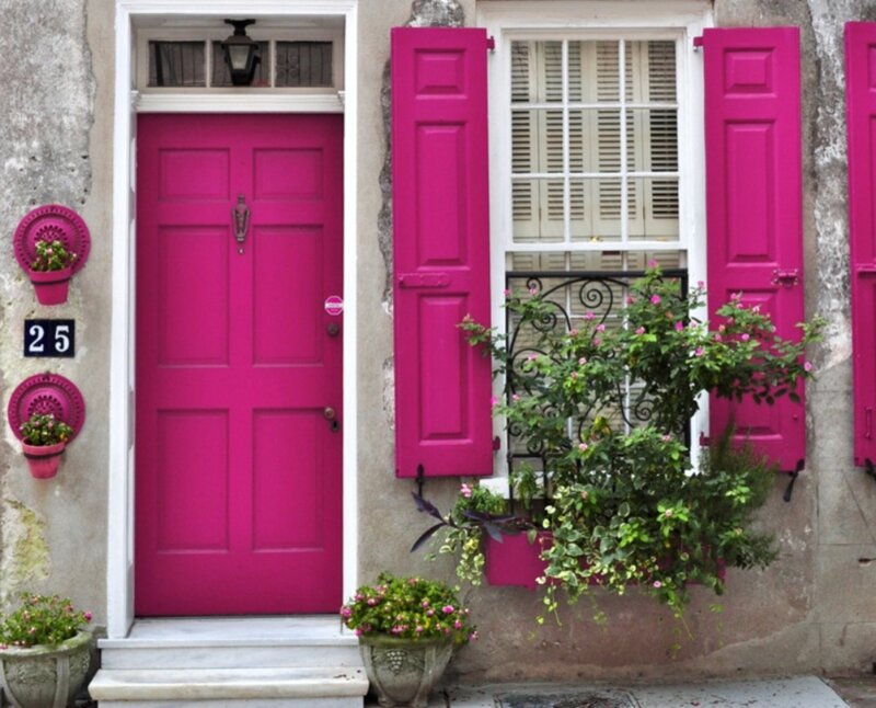 Pink Door and Shutters