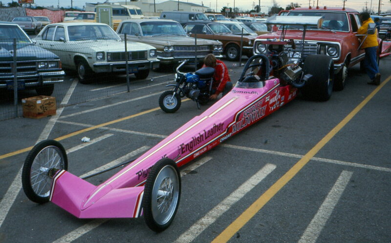 Pink Dragster Car