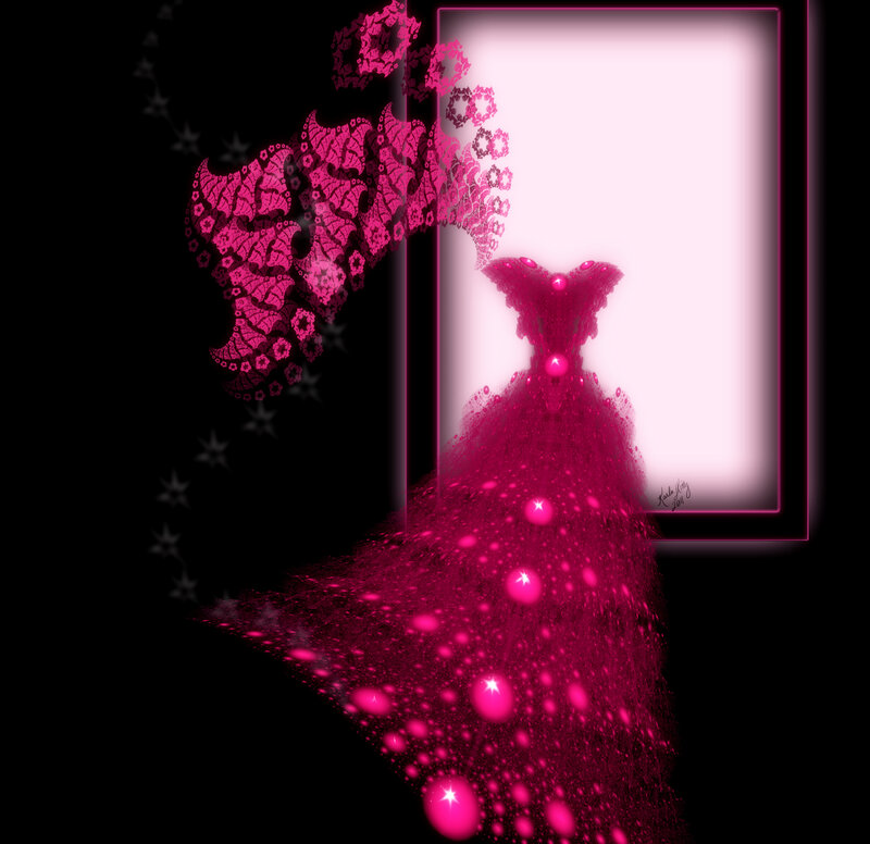 Pink Dress Fractal Art