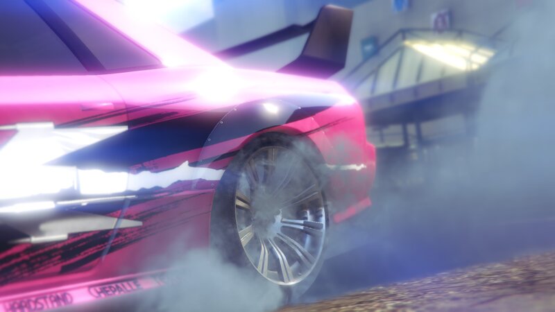 Pink Drift Car — Dynamic, 3d Render