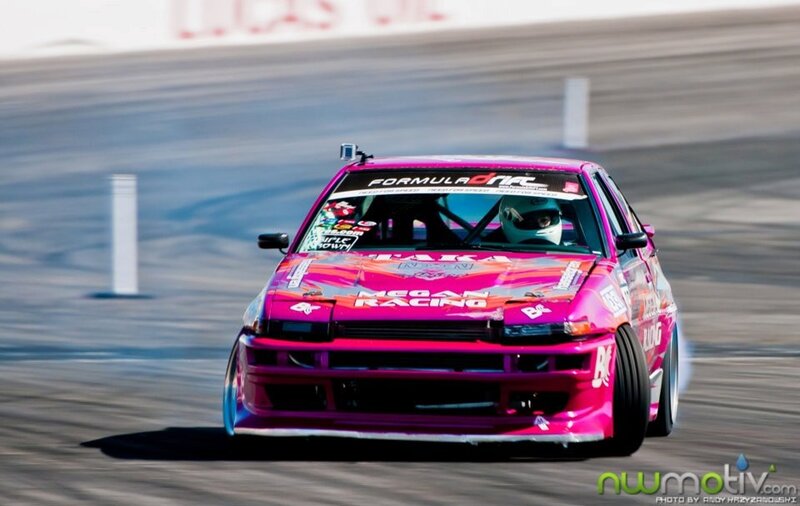 Pink Drift Car — Dynamic, Afternoon, Photograph, Driver