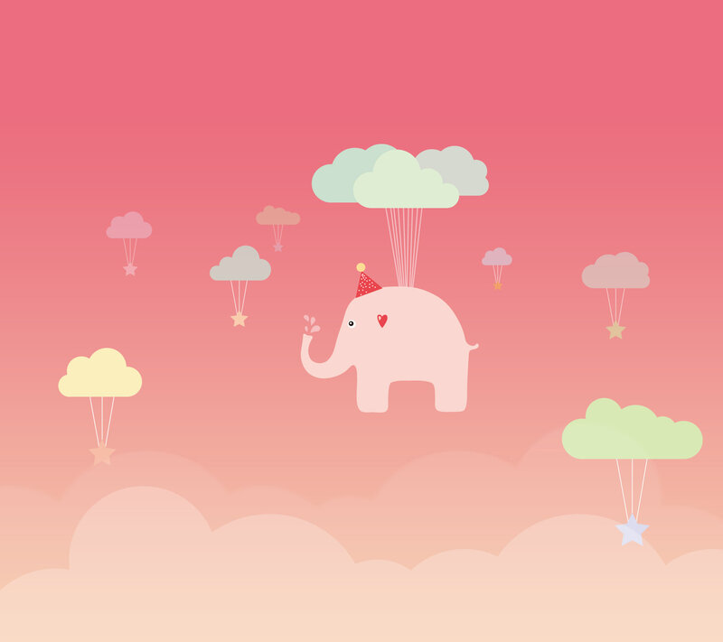 Pink Elephant Flying