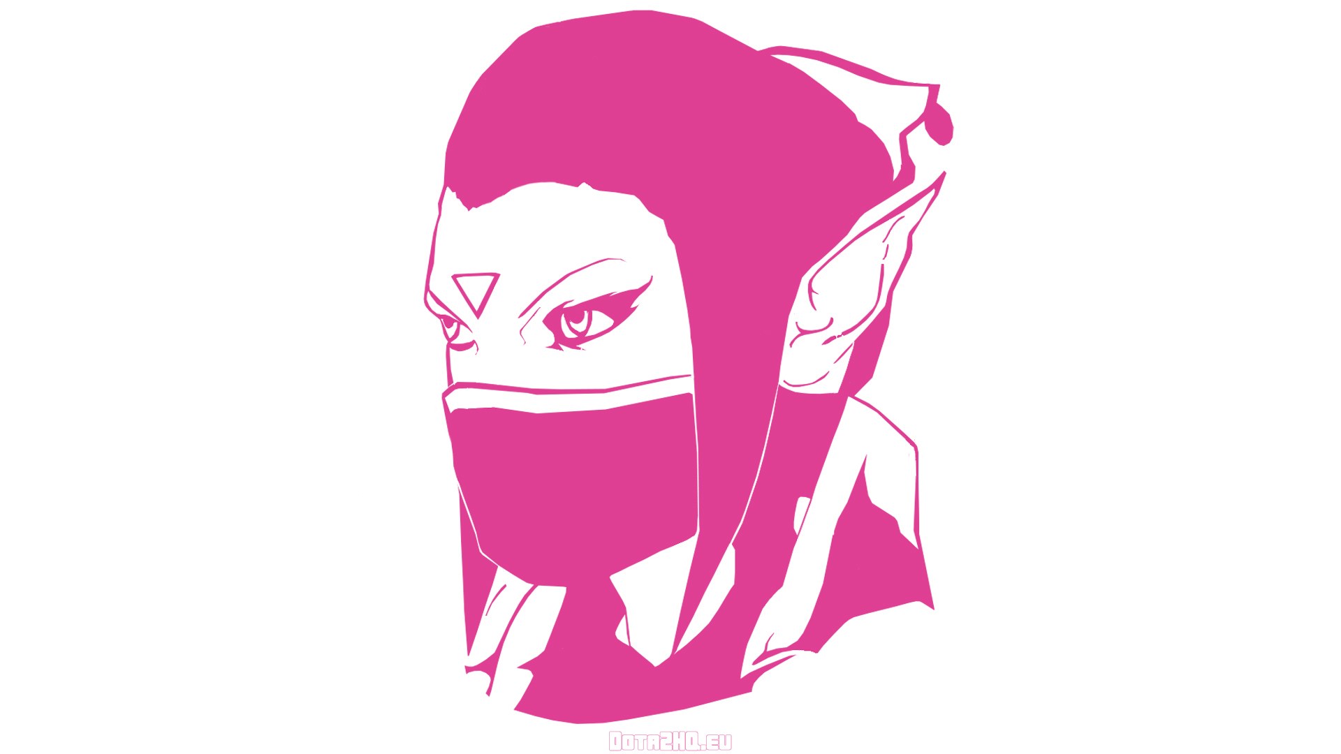 pink elf character portrait