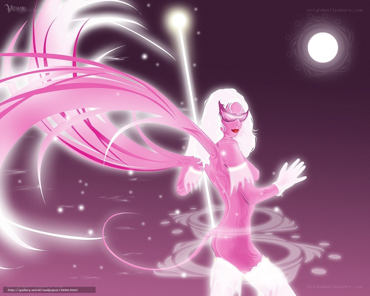 Pink energy woman