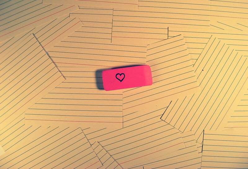 Pink Eraser with Heart