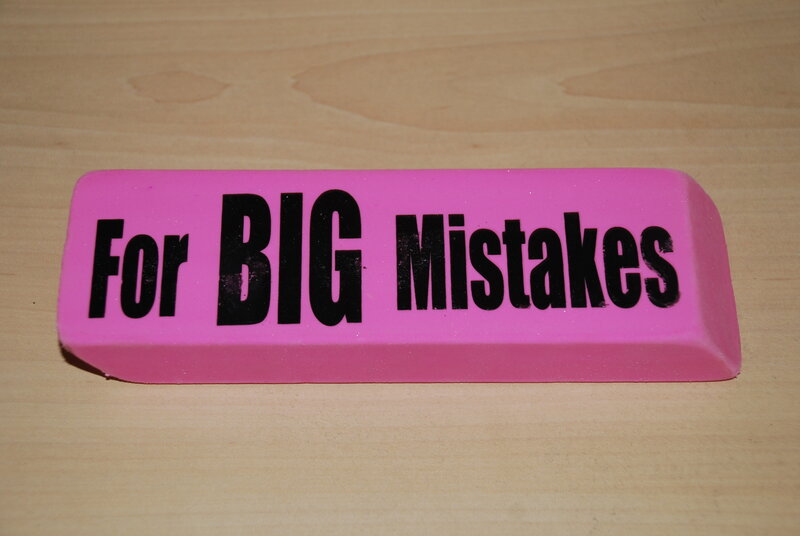 Pink Eraser with Text