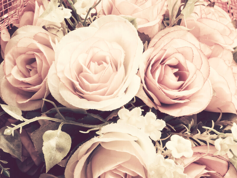 Pink Fabric Roses
