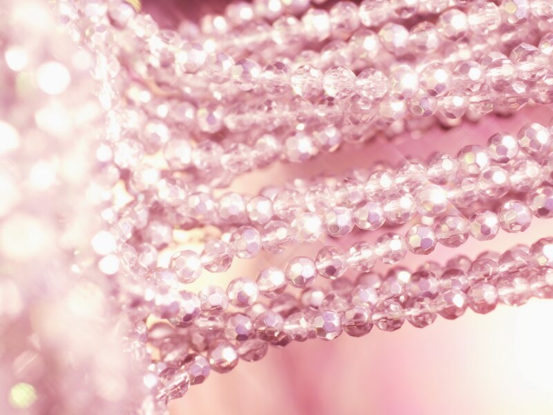 Pink Faceted Beads — Sparkling