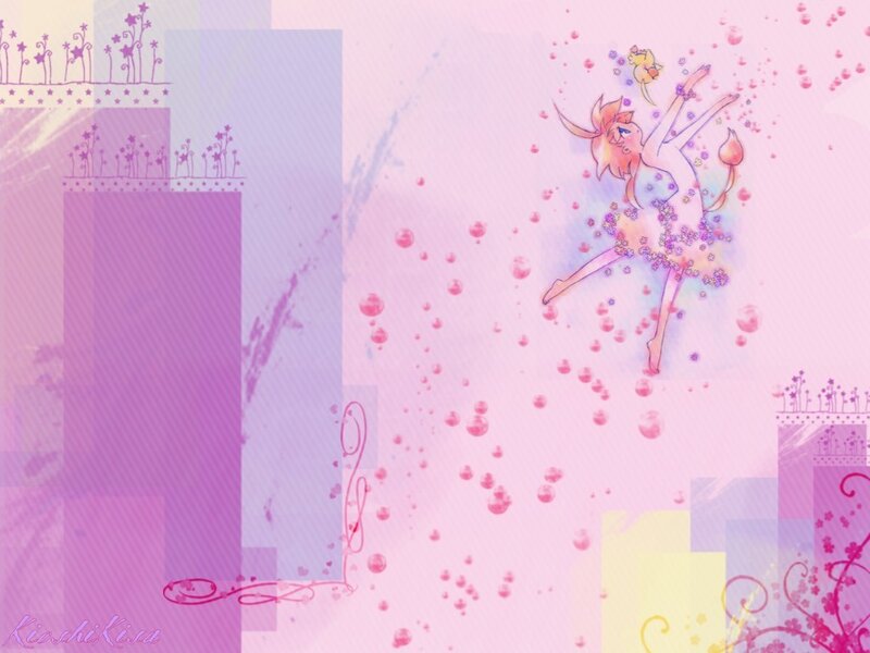 pink fairy dancing
