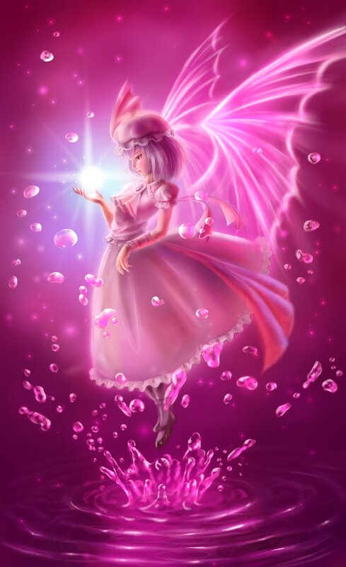 pink fairy with glowing orb