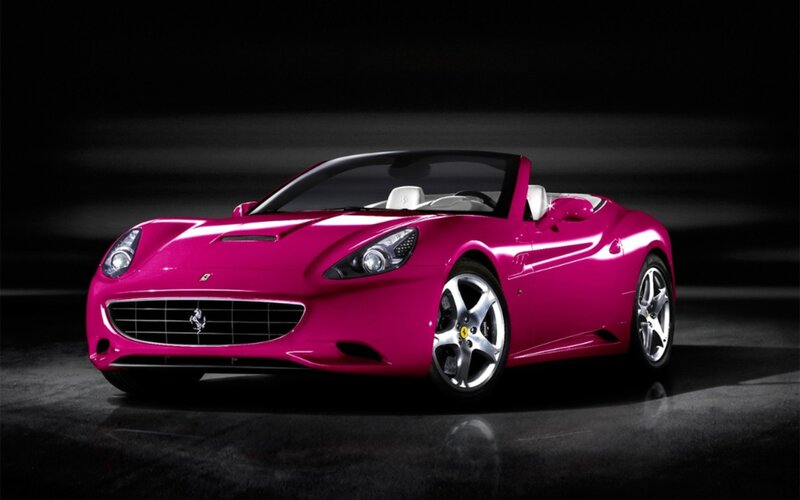 Pink Ferrari Convertible — Magenta, Dramatic
