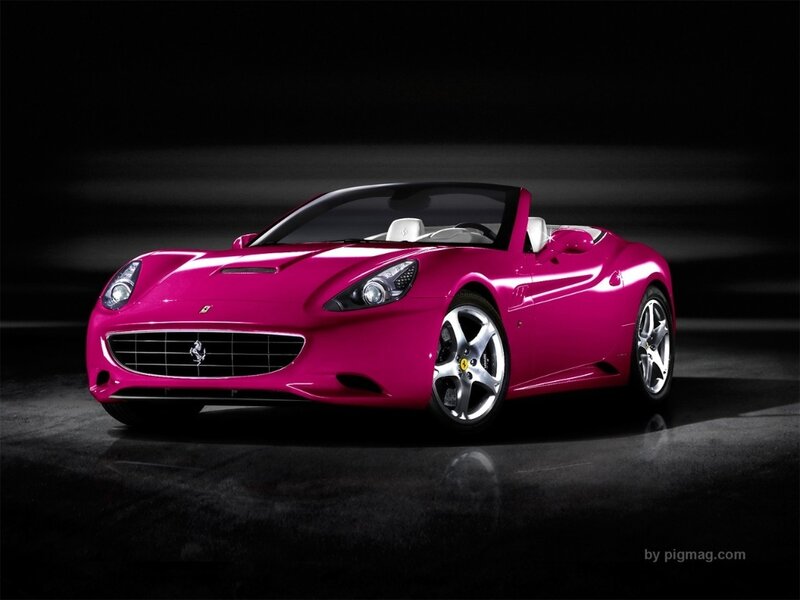 Pink Ferrari Convertible — Magenta