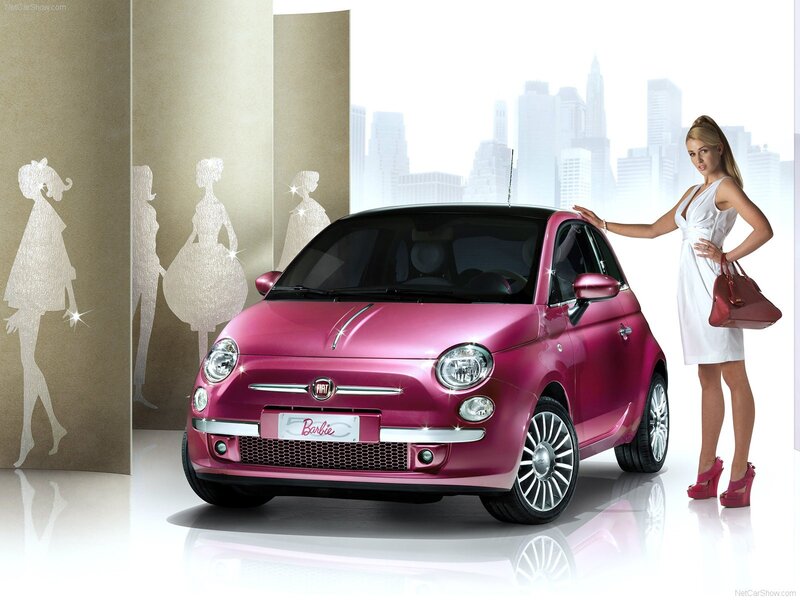 Pink Fiat 500 Barbie Edition