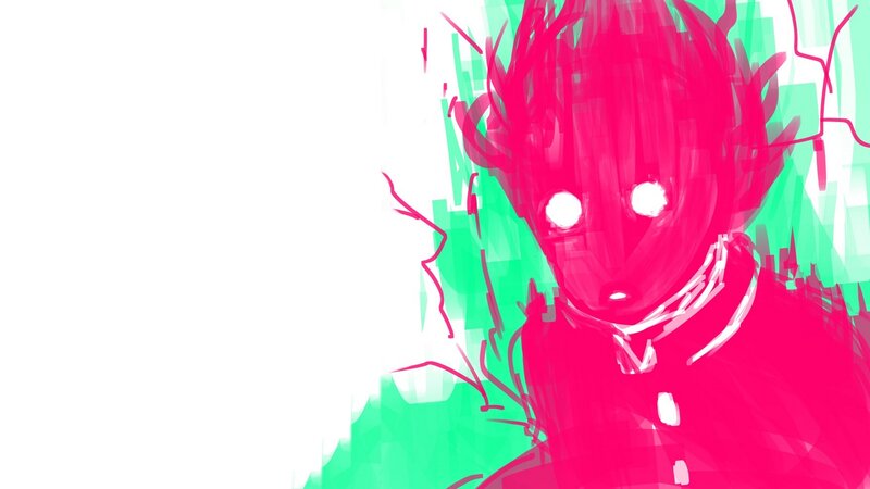 Pink Figure with White Eyes