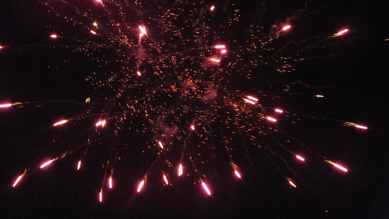 Pink Fireworks Display