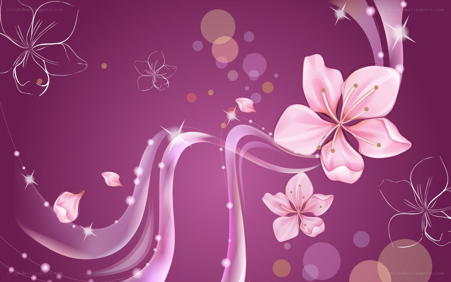 pink floral abstract background
