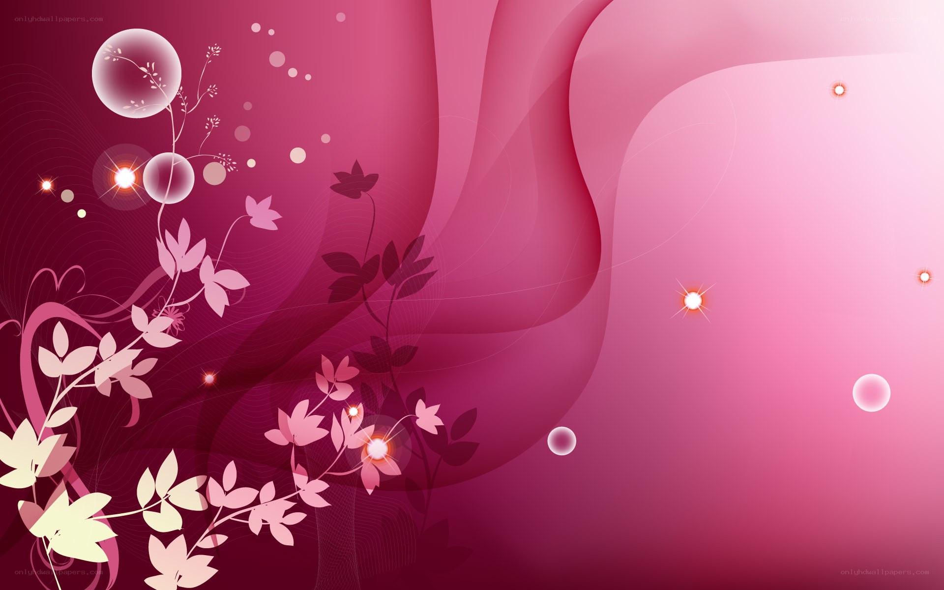pink floral abstract background