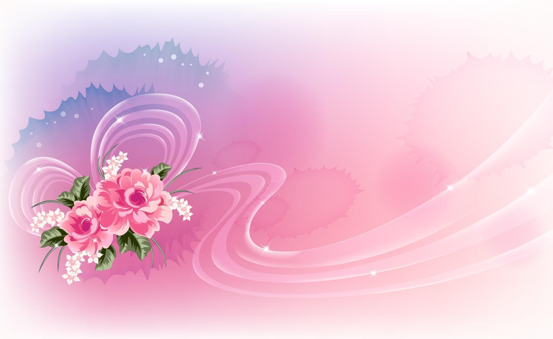 pink floral abstract background