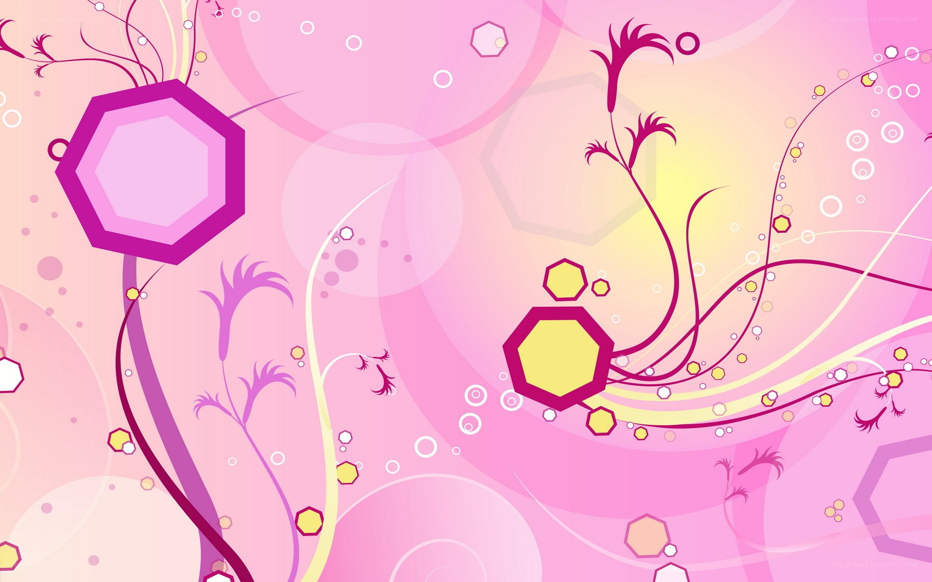 pink floral abstract background