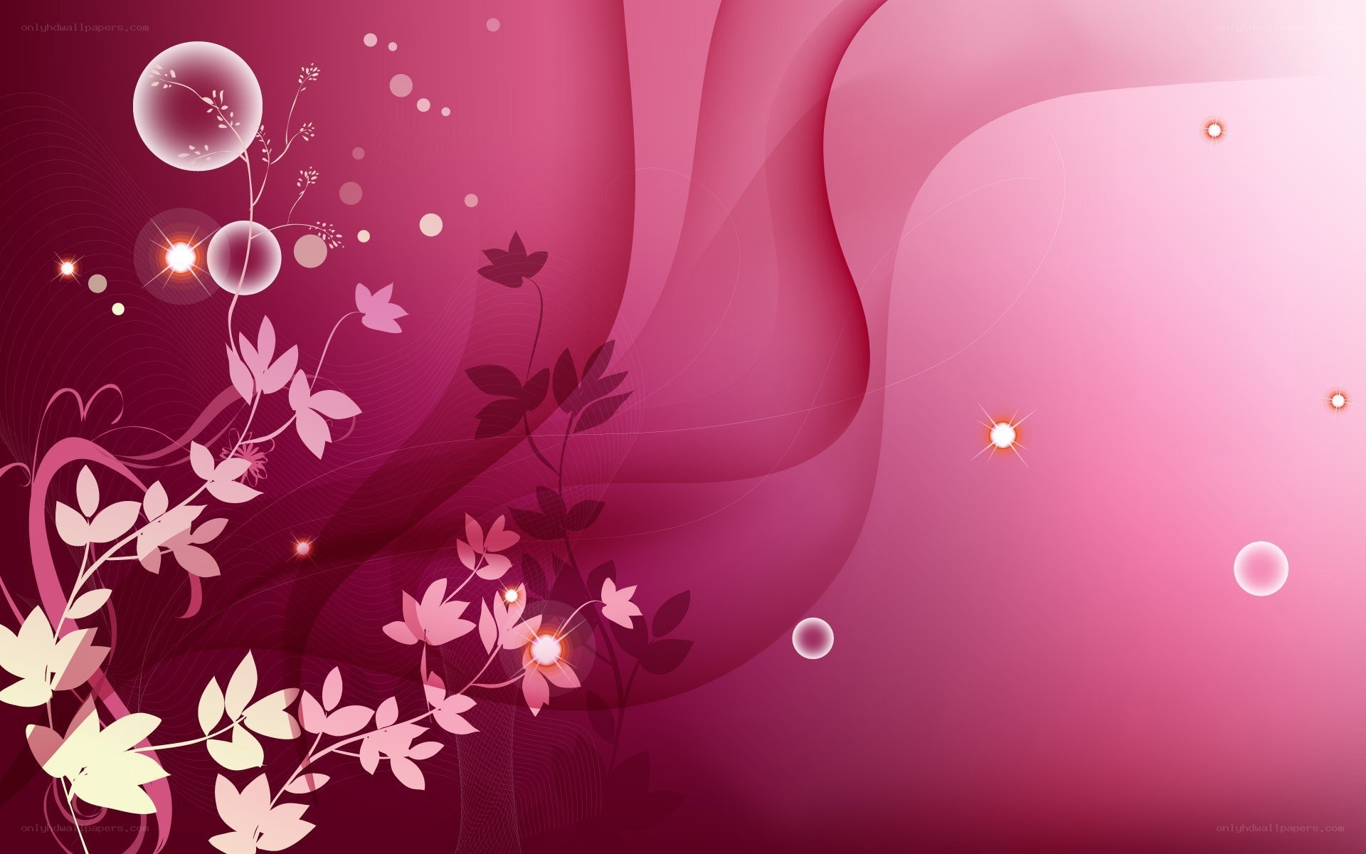 pink floral abstract background