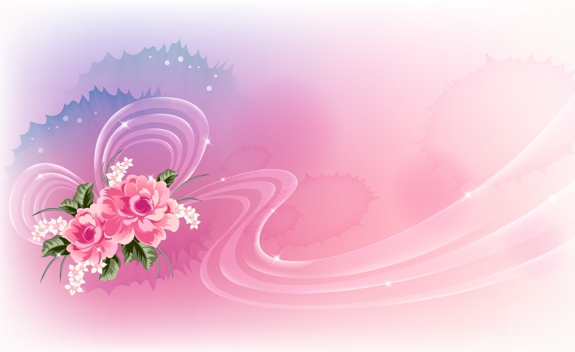 pink floral abstract background