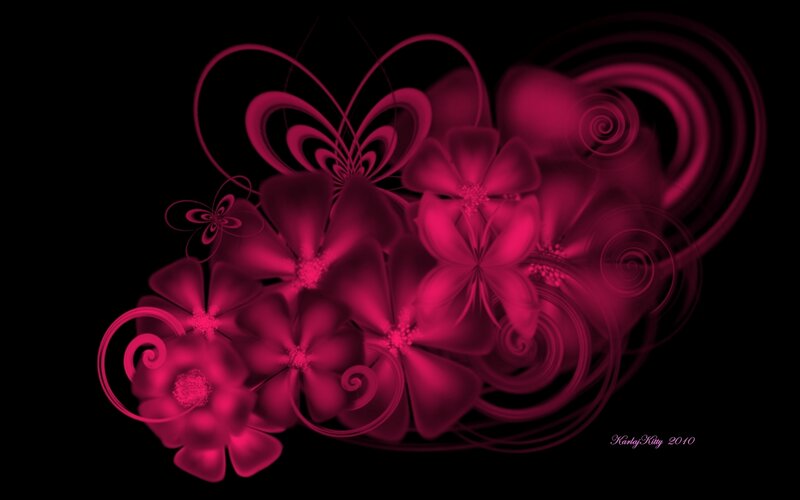 pink floral abstract design
