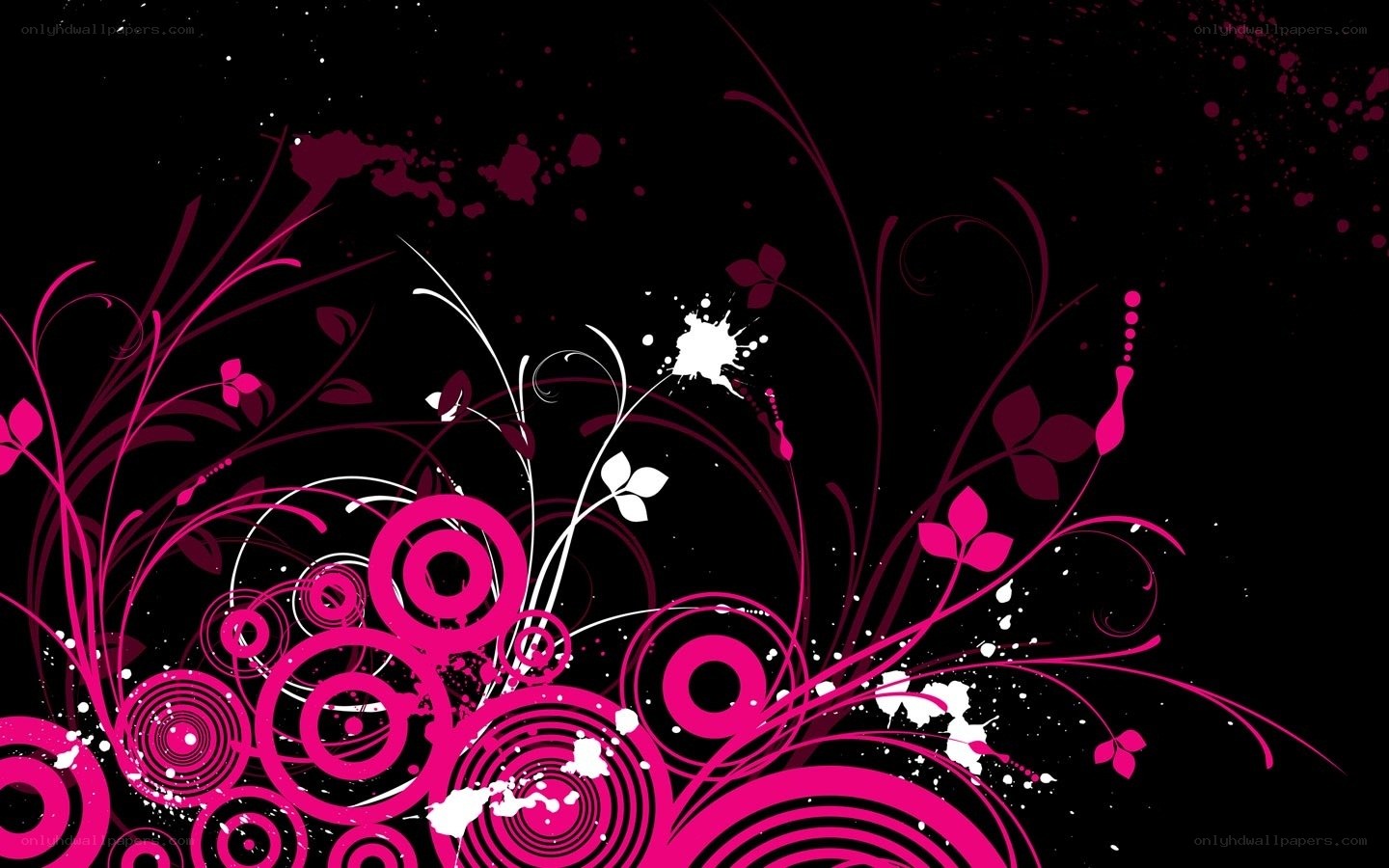 pink floral abstract design