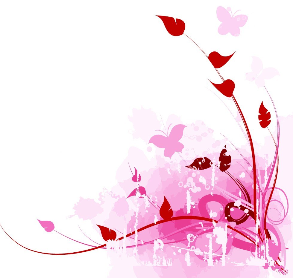 pink floral abstract design