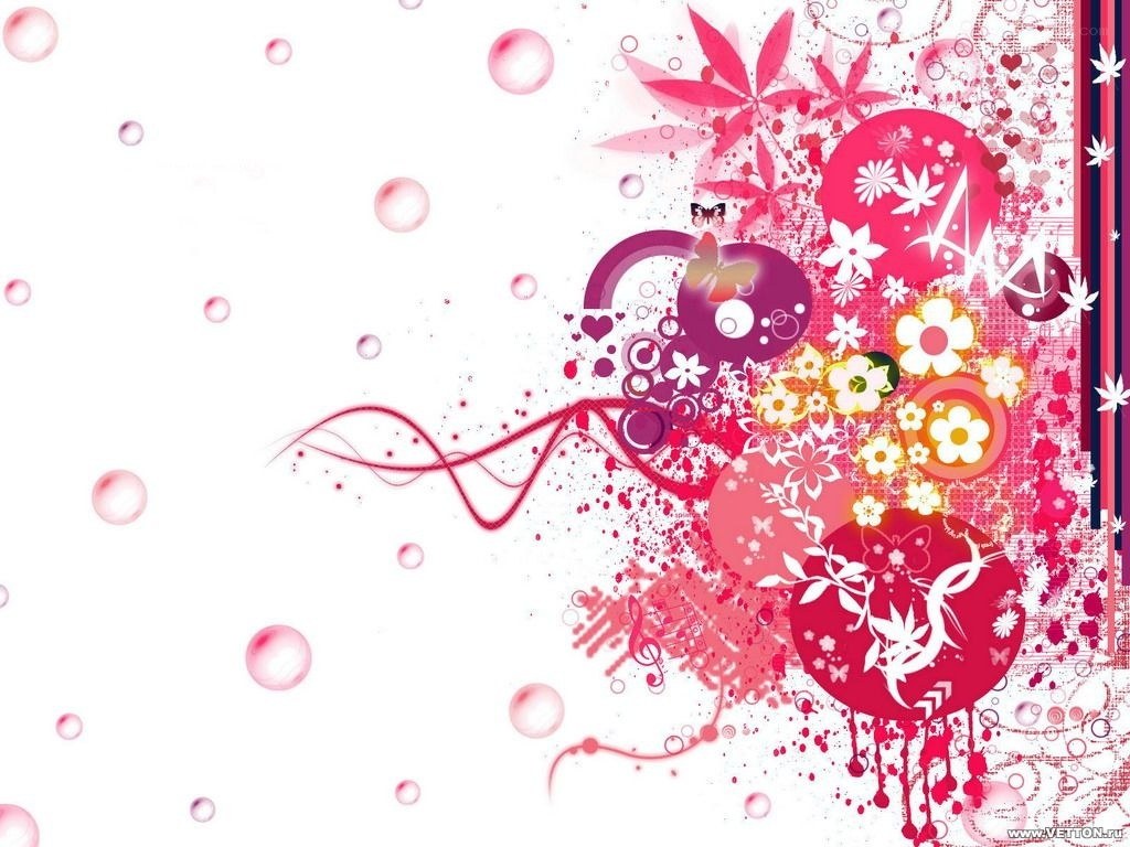 pink floral abstract design