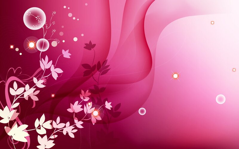 Pink Floral Abstract Design — Dreamy, Digital Art
