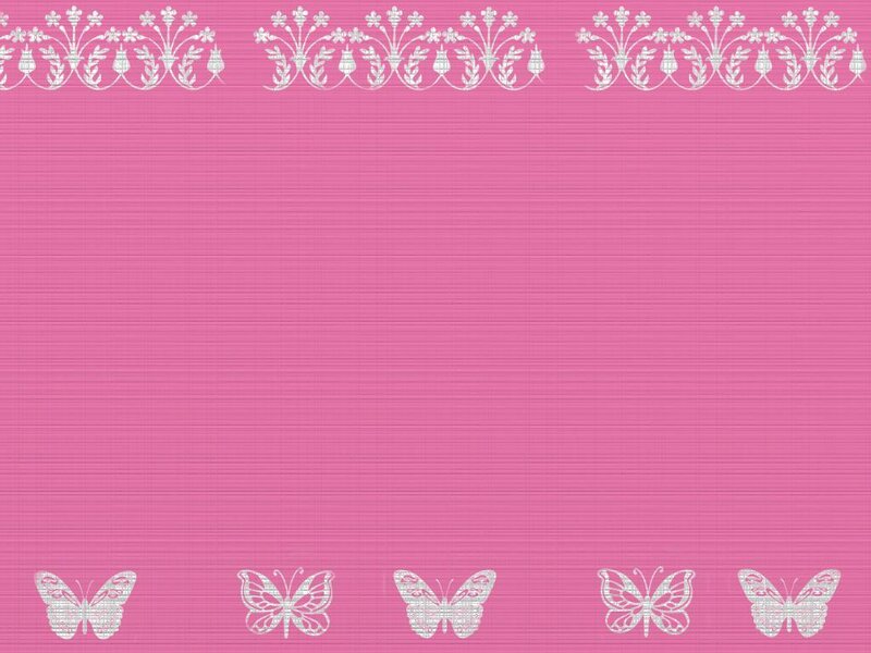 pink floral and butterfly border