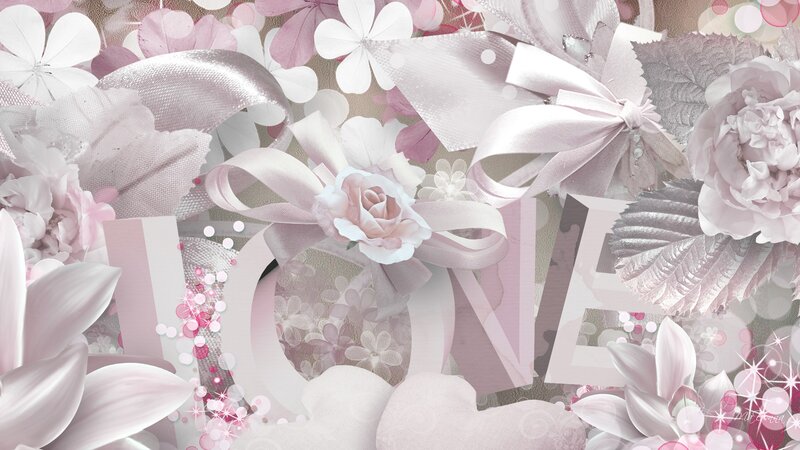 Pink Floral Arrangement — Romantic, Digital Art