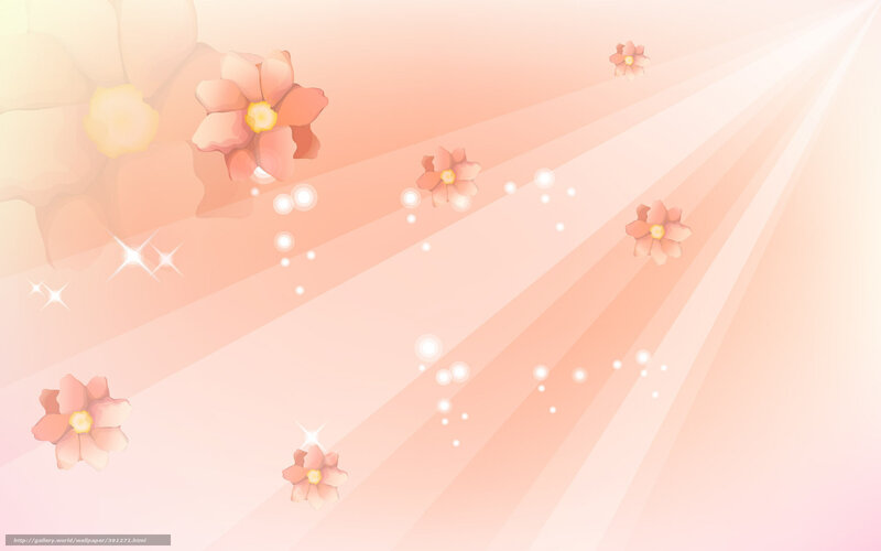 Pink floral background with light rays