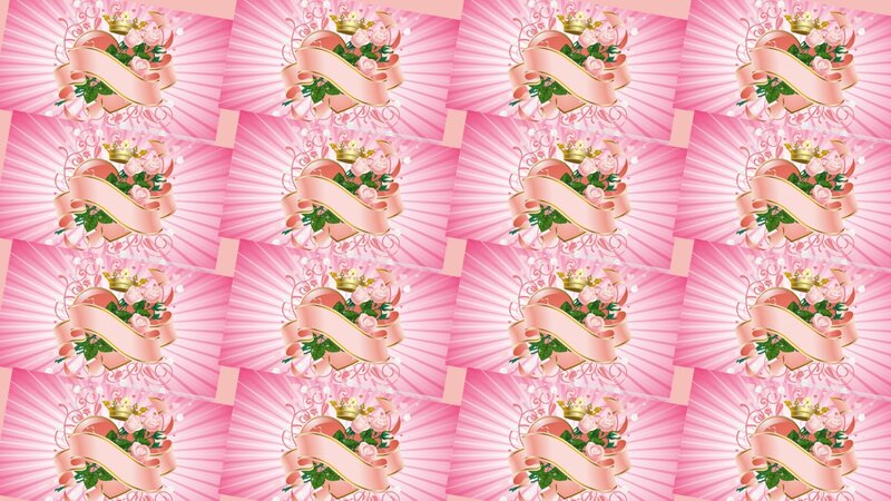 Pink Floral Banner Pattern