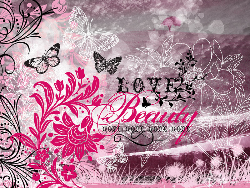 pink floral beauty design