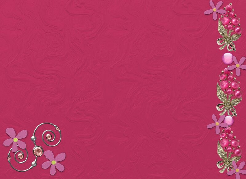 Pink Floral Border Design — Decorative
