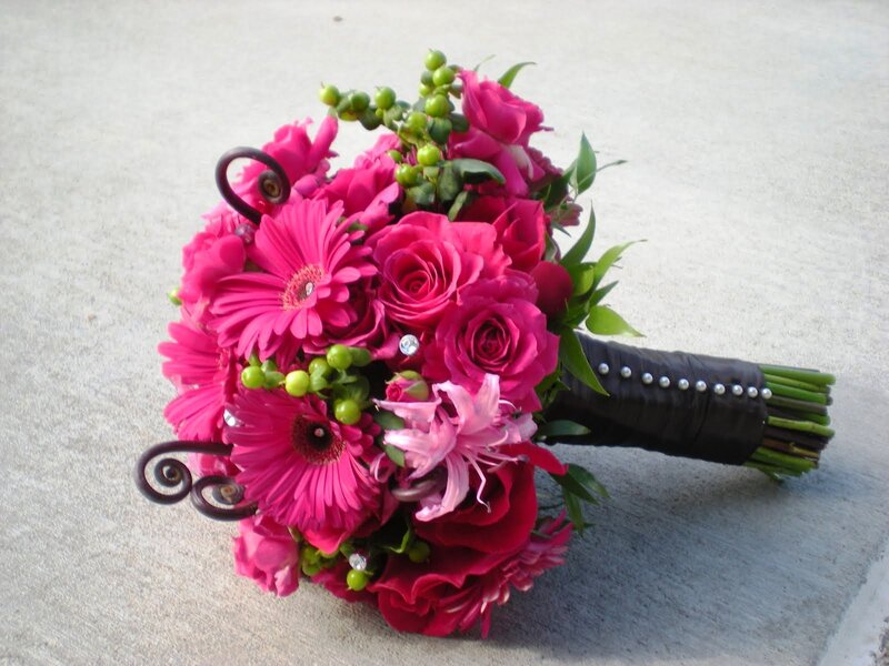 Pink Floral Bouquet — Festive
