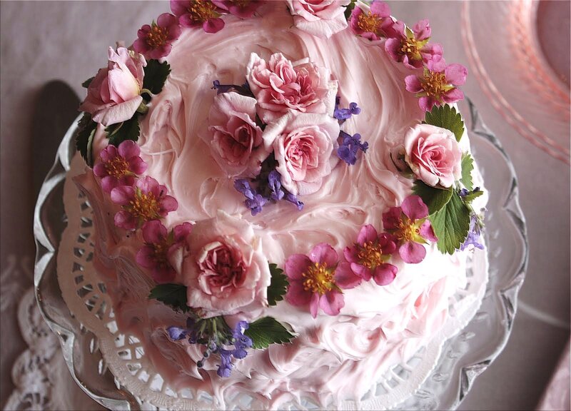 Pink Floral Cake
