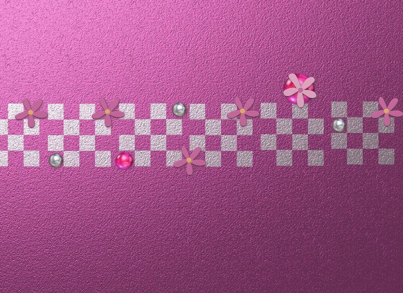 pink floral checkered pattern