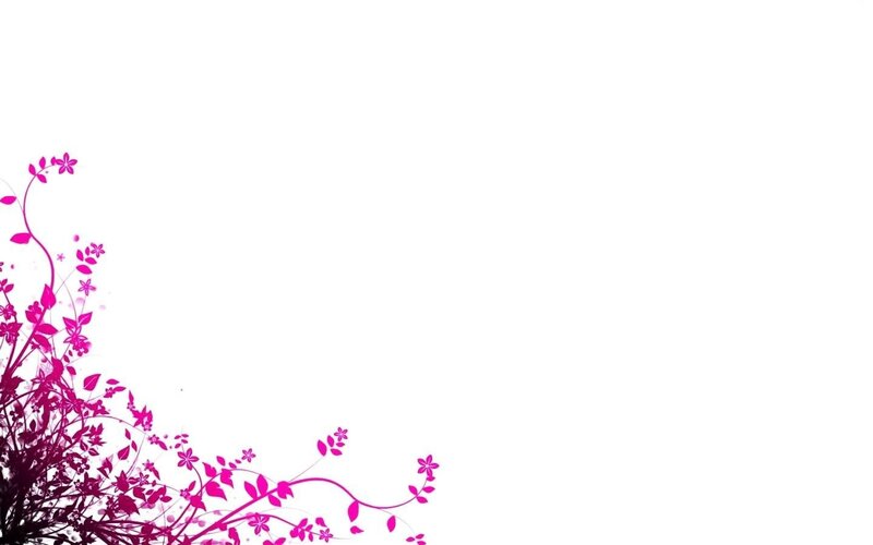 pink floral corner design