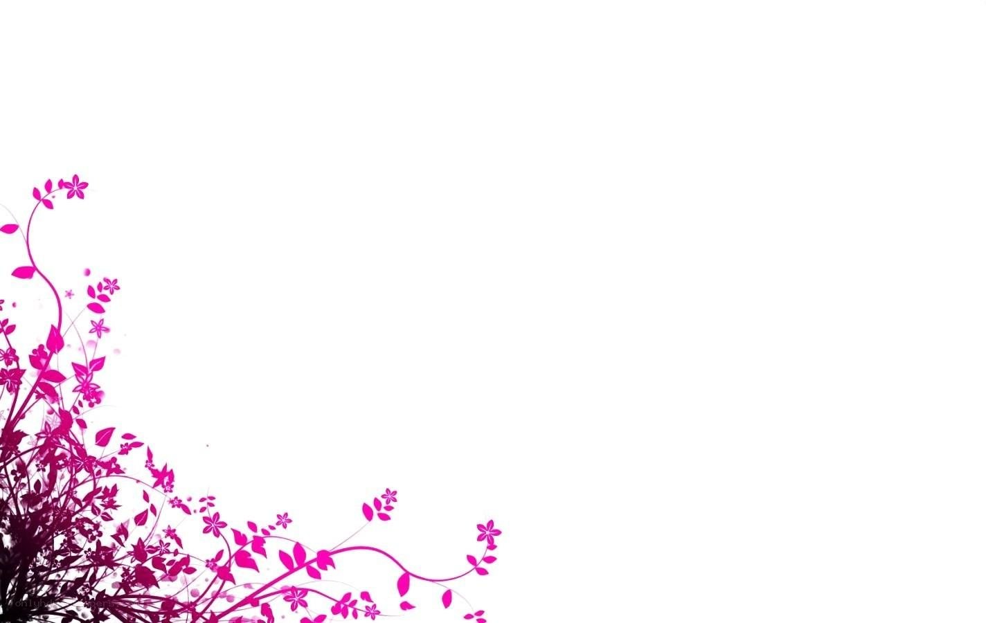 pink floral corner design