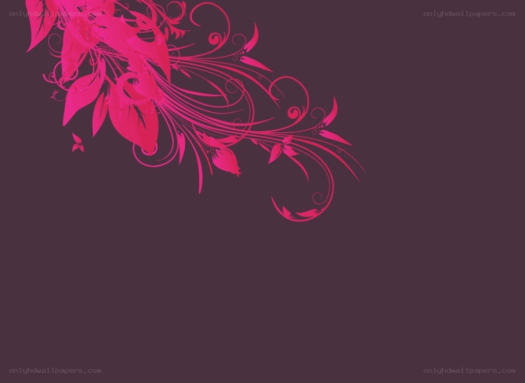 pink floral design on dark background