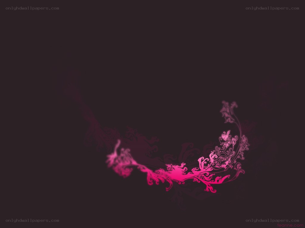 pink floral design on dark background