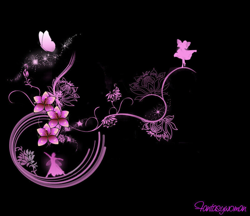 Pink Floral Design — Purple