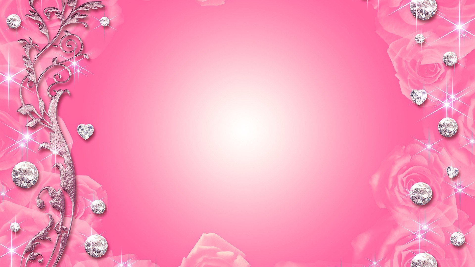 pink floral diamond background