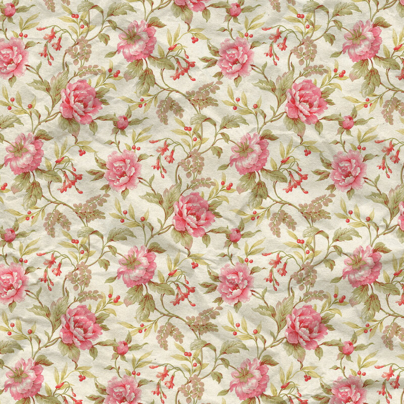 Pink Floral Fabric Pattern — Calm