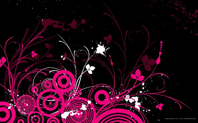 pink floral grunge design