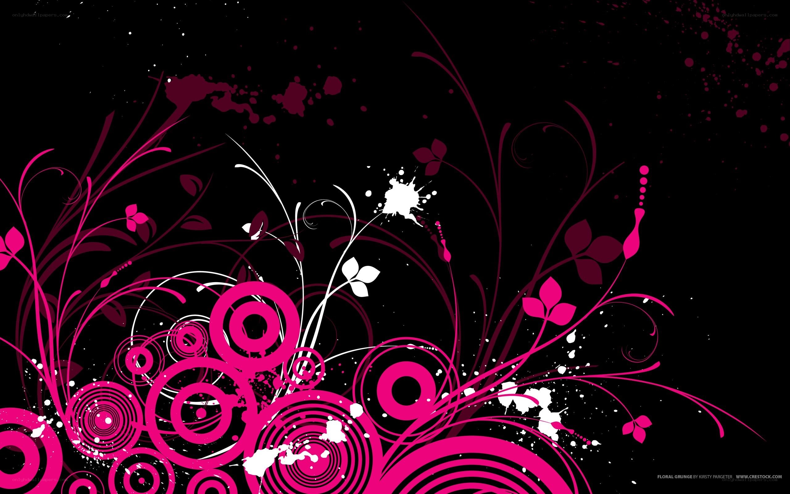 pink floral grunge design