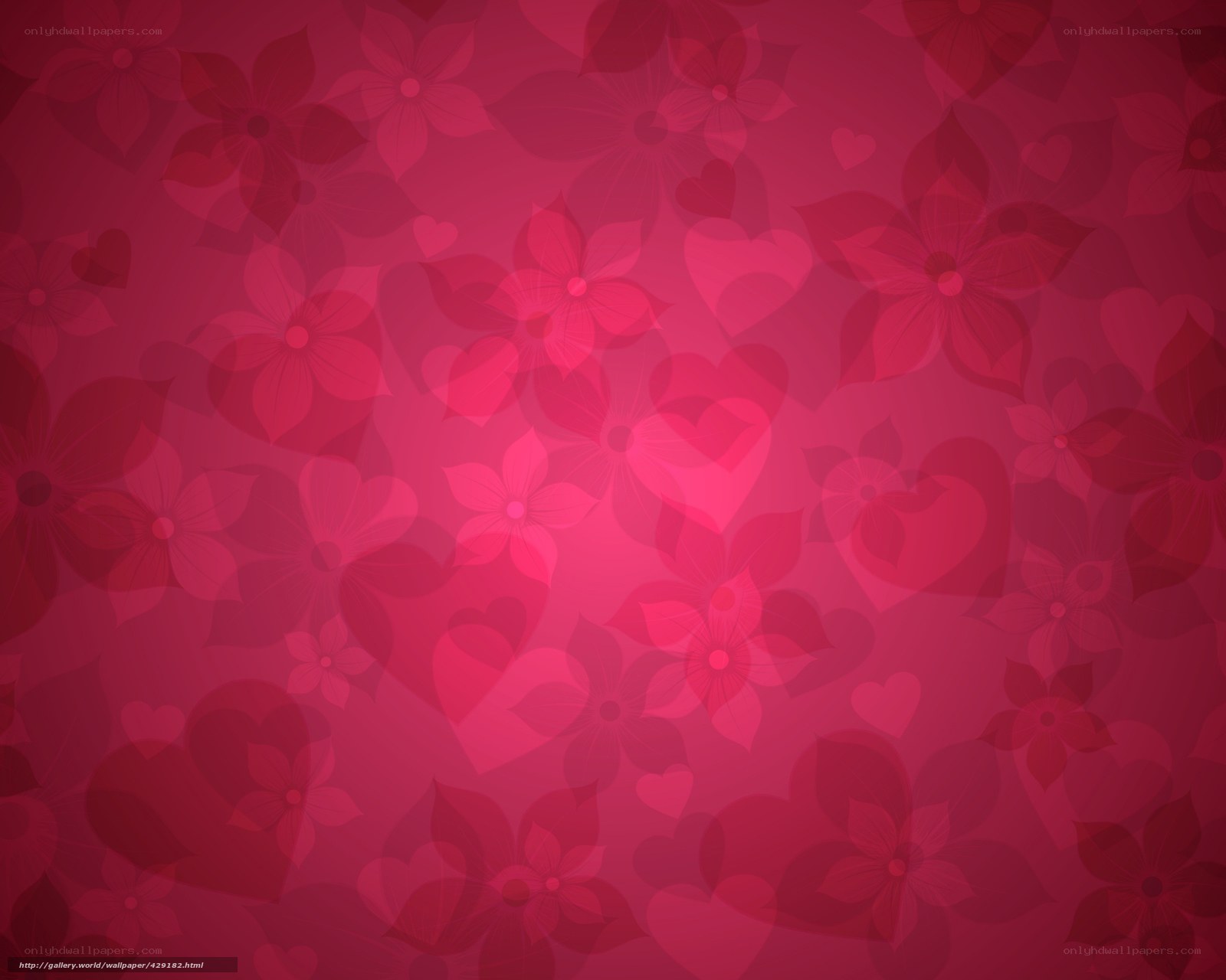 pink floral heart pattern