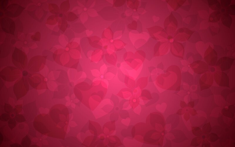 pink floral heart pattern